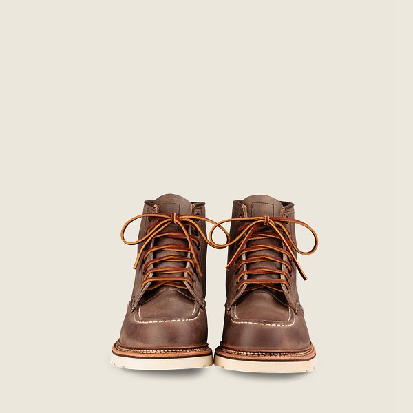 Red Wing Heritage Boots Khaki - Mens Classic Moc – 6-inch Rough & Tough Leather - 2634-NLDVO